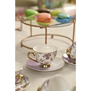 Türk Kahve Fincanı Viola 6 Kişilik 12 Parça