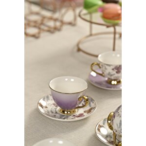 Türk Kahve Fincanı Viola 6 Kişilik 12 Parça