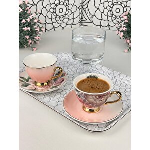 Türk Kahve Fincanı Garden 2 Kişilik 4 Parça