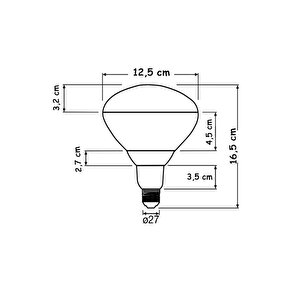 Ledvance 250w İnfrared Ampul Kümes Isıtıcı Lamba Şeffaf