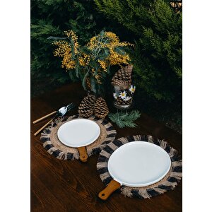 The Mia Woody Porselen Servis 40x26 Cm