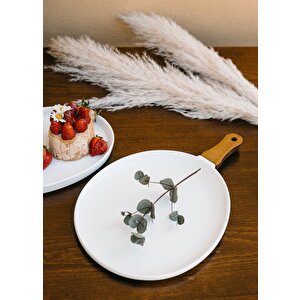 The Mia Woody Porselen Servis 40x26 Cm