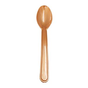 Plastik Şeffaf Altın Sarı Gold Sup Kaşık - Tatlı Dondurma Kaşığı - 12.5 Cm. - 50 Adetlik 10 Paket
