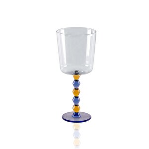 Bead Şarap Kadehi Mavi 300 Ml
