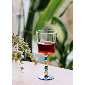Bead Şarap Kadehi Mavi 300 Ml