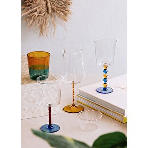 Bead Şarap Kadehi Mavi 300 Ml