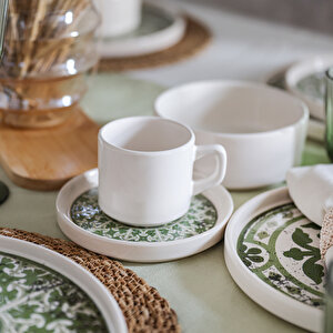 Keramika Timeless Green Stackable Yemek / Kahvaltı Takımı 20 Parça 4 Kişilik 21974-75