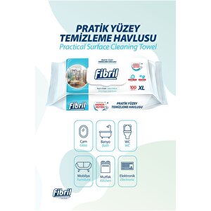 Pratik Yüzey Temizlik Havlusu Beyaz Sirkeli Sabun Kokulu 12 X 100 (toplam 1200 Yaprak)
