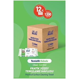 Pratik Yüzey Temizlik Havlusu Temizlik Çam Kokulu 12 X 100 (toplam 1200 Yaprak)