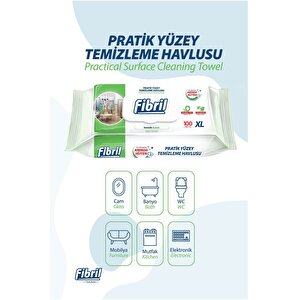 Pratik Yüzey Temizlik Havlusu Temizlik Çam Kokulu 12 X 100 (toplam 1200 Yaprak)