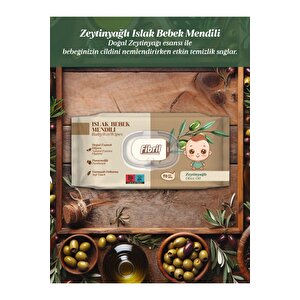 Zeytinyağlı Islak Bebek Mendili 24x90 Lı Paket 2160 Yaprak Doğal Esans , Geri Dönüştürülebilir Kumaş