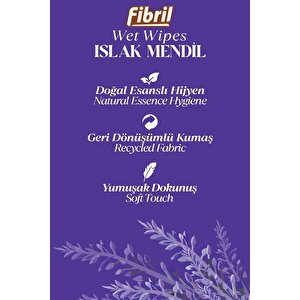 Yeni Lavanta Kokulu Islak Mendil 3x90 Pk 270 Yprk Doğal Esans , Geri Dönüştürülebilir Kumaş