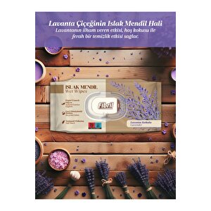 Yeni Lavanta Kokulu Islak Mendil 3x90 Pk 270 Yprk Doğal Esans , Geri Dönüştürülebilir Kumaş