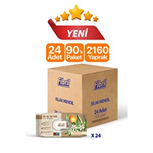 Portakal Çiçeği Kokulu Islak Mendil 24x90 Lı Paket 2160 Yaprak
