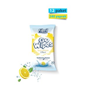 Go Wipes Ice Lemon Islak Mendil X 12 Paket 240 Yaprak