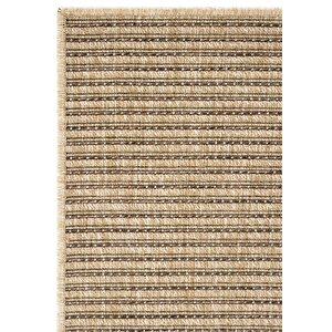 Madrid Natural Kahve Mutfak Halısı Jüt Hasır Dokulu Balkon Halısı Ofis Halısı Outdoor Halı 200x290 cm