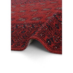 Cool Halı Atlas 04 Kırmızı Mutfak Halısı Yıkanabilir Halı Kaymaz Taban Afgan Halısı Salon Halısı