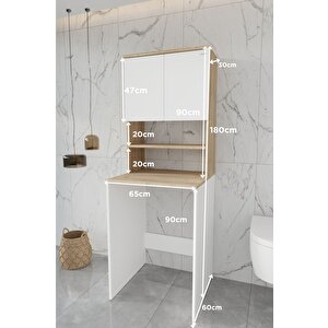 Çamaşır Makinesi Dolabı Beyaz