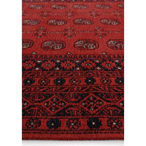Cool Halı Atlas 04 Kırmızı Mutfak Halısı Yıkanabilir Halı Kaymaz Taban Afgan Halısı Salon Halısı