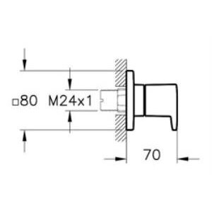 Root Round Ankastre Stop Valf A4272929 Sıva Üstü Grubu - Soft Bakır