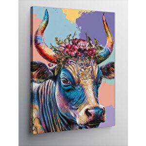 Kanvas Tablo Makyajlı Boğa 70x100 cm