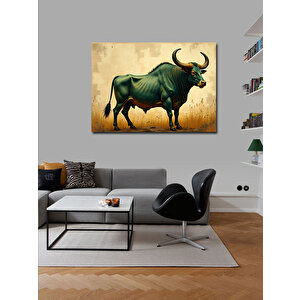 Kanvas Tablo Yeşil Boğa Burcu 70x100 cm