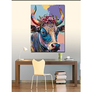 Kanvas Tablo Makyajlı Boğa 50x70 cm