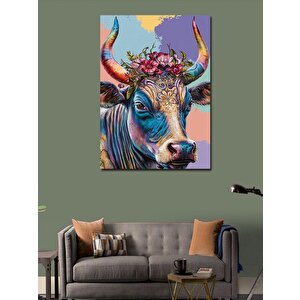 Kanvas Tablo Makyajlı Boğa 50x70 cm