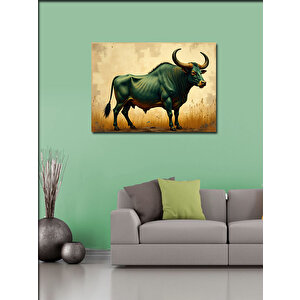 Kanvas Tablo Yeşil Boğa Burcu 50x70 cm