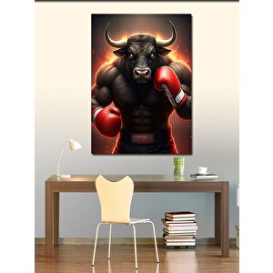 Kanvas Tablo Boksör Boğa 70x100 cm