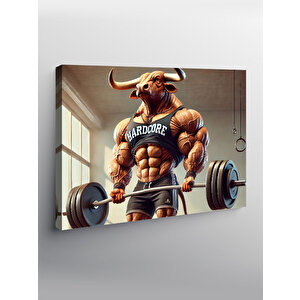 Kanvas Tablo Halter Kaldıran Boğa 70x100 cm