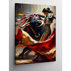 Kanvas Tablo Matador Ve Boğa 50x70 cm