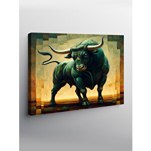 Kanvas Tablo Güçlü Boğa Figürü 70x100 cm