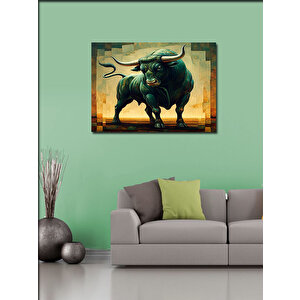 Kanvas Tablo Güçlü Boğa Figürü 70x100 cm