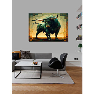 Kanvas Tablo Güçlü Boğa Figürü 50x70 cm
