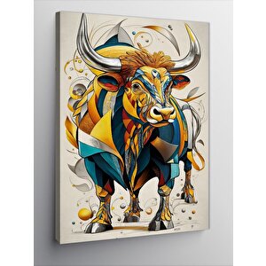 Kanvas Tablo Desenli Boğa 100x140 cm
