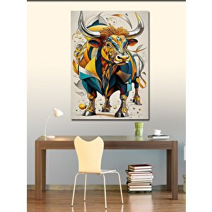 Kanvas Tablo Desenli Boğa 100x140 cm
