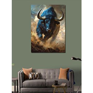 Kanvas Tablo Öfkeli Boğa 100x140 cm