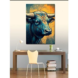 Kanvas Tablo Mavi Boğa 50x70 cm