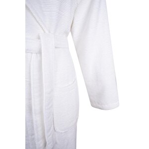 Ultra Soft 6 Parça Kutulu Havlu & Bornoz Aile Çeyiz Seti Baveno Beyaz