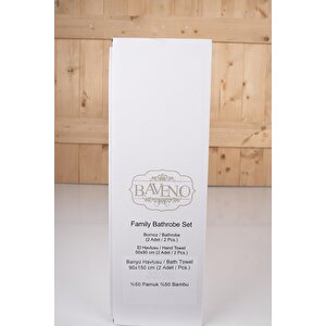 Ultra Soft 6 Parça Kutulu Havlu & Bornoz Aile Çeyiz Seti Baveno Beyaz