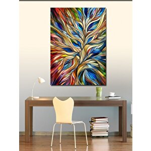 Kanvas Tablo Soyut Yaprak Desenleri 70x100 cm