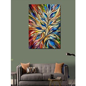 Kanvas Tablo Soyut Yaprak Desenleri 70x100 cm