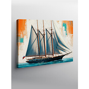 Kanvas Tablo Yelkenli Gemi Tasarımı 70x100 cm