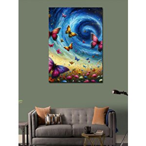 Kanvas Tablo Renkli Kelebekler 50x70 cm