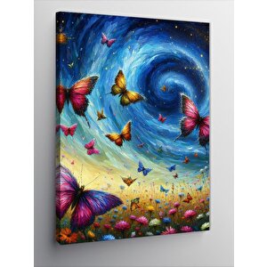 Kanvas Tablo Renkli Kelebekler 70x100 cm
