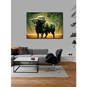 Kanvas Tablo Güçlü Boğa Burcu Figürü 70x100 cm