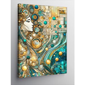 Kanvas Tablo Soyut Kadın Ve Desenler 100x140 cm