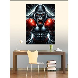 Kanvas Tablo Öfkeli Boksör Maymun 50x70 cm