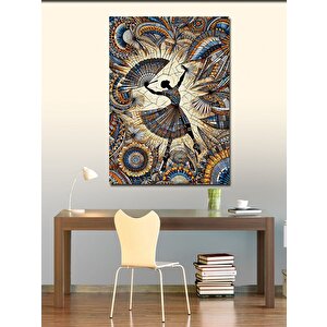 Kanvas Tablo Afrikalı Kadın Ve Desenler 50x70 cm